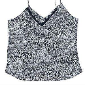 Rachel‎ Zoe Lace Leopard Animal Print Tank Top